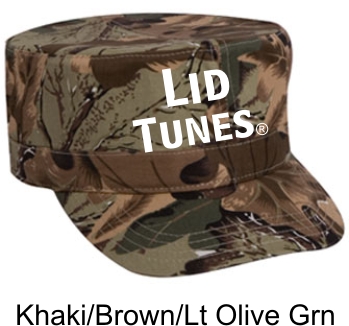 Lid Tunes Khaki Camo Military Style Cap